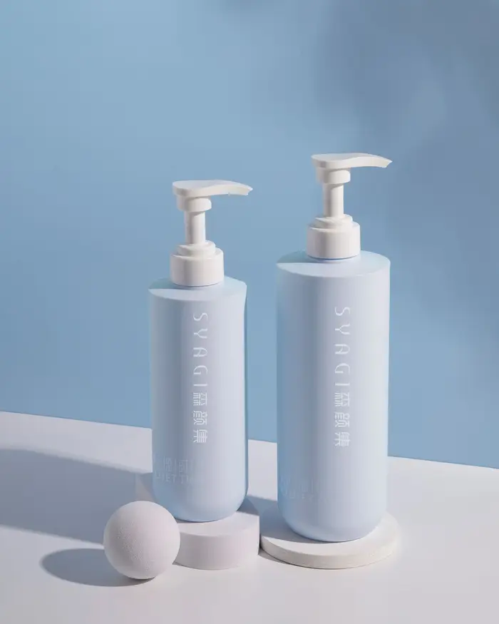 Sample image: two simple white pump bottles